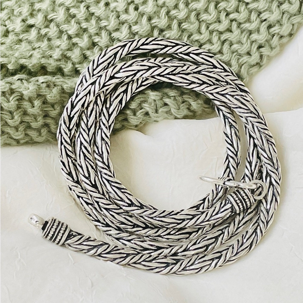 Silver wheat chain, rope chain, 925 silver chain